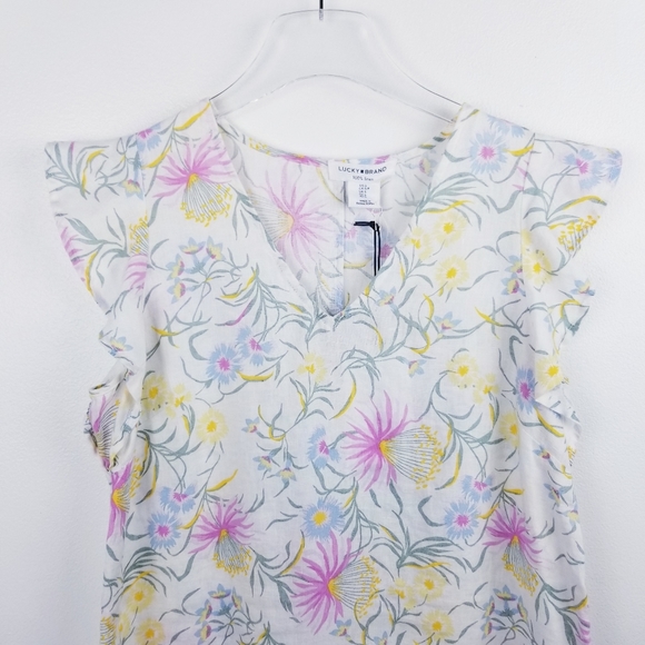 Lucky Brand Floral Linen Dress NWT size Small - Picture 5 of 7